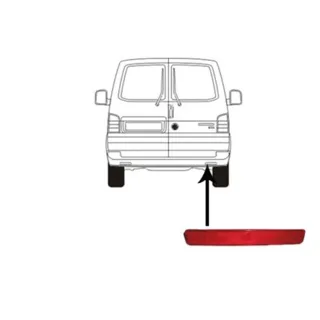 Van Wezel R?ckstrahler f?r Sto?stange rechts VW Multivan Transporter T5
