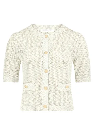 Betty & Co - Kurzärmelige Strickjacke grün - Gr. - 38
