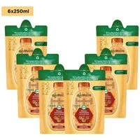 GARNIER Haarshampoo WAHRE SCHÄTZE HONIG NACHFÜLLPACK, Packung, 6-tlg., Für alle Haartypen, mit Honig, Aloe Vera und Jojoba-Estern