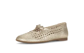 pius gabor - elegante Ballerinas Effektleder gold gold - Gr. - 5 UK