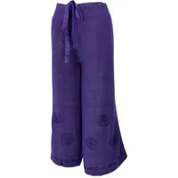 Guru-Shop Relaxhose Palazzohose, langer Boho Hosenrock, Wickelhose,.. alternative Bekleidung