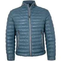 Milestone Lederjacke MSCortino Milestone - Herren Lederjacke Steppjacke Lammnappa himmelblau