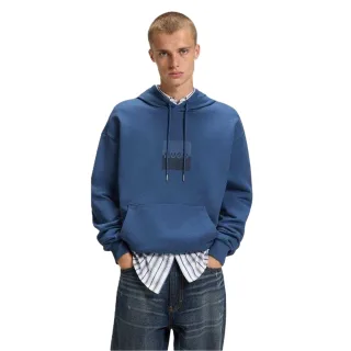 Hugo - Kapuzenpullover für Herren, Regulär, Drop-Ärmel (Mittelblau)