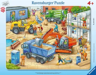 Ravensburger Kinderpuzzle 06120 - Große Baustellenfahrzeuge [40 Teile]