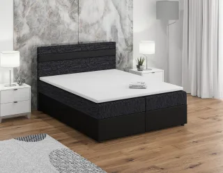 Boxspringbett Schlafzimmerbett INVERN 140x200cm Schwarz