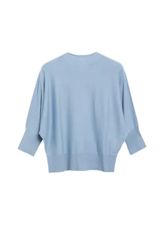 s.Oliver BLACK LABEL - Pullover mit Fledermausärmeln blau - Gr. - 34
