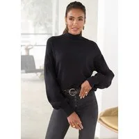 LASCANA Strickpullover mit kleinem Stehkragen, Feinstrickpullover, casual-chic
