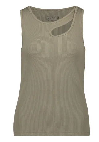 CARTOON - Ärmelloses Top mit raffiniertem Cut-Out-Detail braun - Gr. - 44