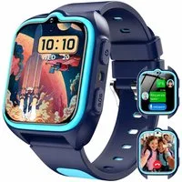 blackview Neu 4G LTE Kinder Smartwatch GPS, HD Videoanruf, 1,75'', SOS Smartwatch (1.75'' Zoll), GPS+LBS+WiFi, 4G-LTE, IP68, Knips-Freunde, mit Taschenlampe