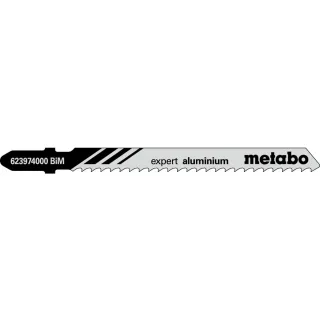 Metabo Stichsägeblätter expert aluminium 75 / 3,0 mm, BiM - 5 Stück - 623974000