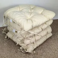 Rattani Stuhlkissen 4x Stuhlkissen / Sitzkissen Klara 42x42 cm Colore beige