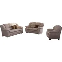 COTTA Polstergarnitur Casino, 3tlg. Set, Sofa Wohnzimmer Garnitur, Wellenunterfederung, (Set, 3-tlg), Sessel, 2-Sitzer, 2,5-Sitzer, hohe Rückenlehne