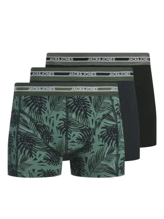 JACK&JONES - JACEZRA LEAVES TRUNKS 3 PACK JNR Black - Gr. - 176
