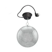 SATISFIRE Discolicht Spiegelkugel Set 20cm Kugel PROFI + Motor MBM-203 mit 30cm Knotenkette