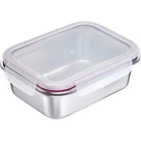 WESTMARK Lunchbox Edelstahl Lunch Box/ Frischhaltedose, 1300 ml, Edelstahl 18/8, Polyprophylen (PP), Silikon, (1-tlg), auslaufsichere Brotdose – mikrowellen- & ofenfest
