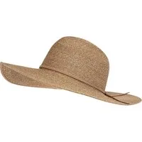 Caspar Strohhut HT023 eleganter großer Damen Sommerhut Sonnenhut mit breiter Krempe und schmalem Schleifenband