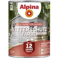 Alpina Holzschutzlasur Alpina Wetterschutzfarbe 2,5 L vintagegrau