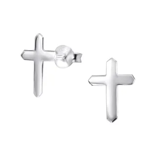 Kreuz Ohrringe aus 925 Silber