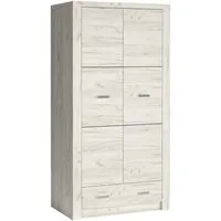 Lomadox Kleiderschrank INGENIO-161 Garderobenschrank Schlafzimmerschrank modern in Esche weiß