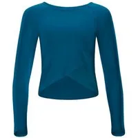 Winshape Langarmshirt Cropped Functional Light and Soft Overlap-Applikation