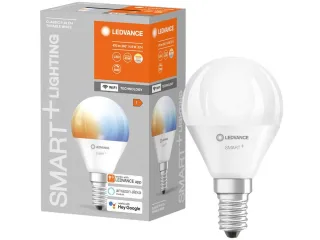 LEDVANCE LED-Lampe SMART+ WiFi Mini bulb, P46, E14, EEK: F, 4,9 W, 470 lm, 2700...6500 K, Smart
