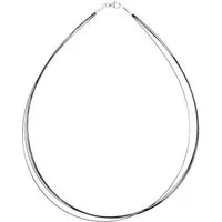 OSTSEE-SCHMUCK Halsreif Ostsee-Schmuck Halsreif Nyloncollier 5-reihig -schwarz- (1-tlg)