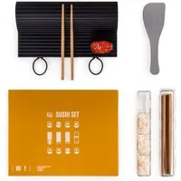 Blumtal Sushi-Roller Sushi Set - Silikonmatte, Stäbchen und Reislöffel, (Set 7-tlg), Spülmaschinenfest