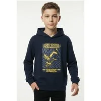 Name It Kapuzensweatshirt NKMVELTEN LS RLX SWEAT WH UNB Baumwollmischung, loose fit
