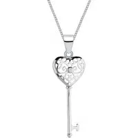 Goldene Hufeisen Kette mit Anhänger Schlüsselanhänger Halskette Silber Herz 925 Anhänger mit Kette, 925 Sterling Silber Silberschmuck für Damen, mit Zirkonia