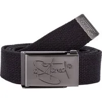 2Stoned Stoffgürtel Koppelgürtel Unisex, Schnalle Matt Classic, 3 cm breit, 120 cm lang individuell kürzbar