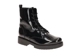 Gabor 8025.04.002 Damen Stiefeletten in Schwarz - Knautschlack-Leder, weich g...