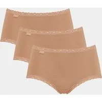 sloggi Midislip 24/7 Cotton Lace mit feiner Spitzenborte, weich und anschmiegsam