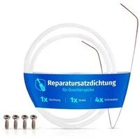 VIOKS Montagezubehör Geschirrspüler Dichtung Set wie Bosch 12005744 (Set, 1 St., 1x Dichtung, 1x Draht, 4x Schrauben), 182mmØ für Pumpentopf Geschirrspüler