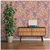 A.S. Création Vliestapete Retro Chic florale Tapete Mustertapete Retro Blumen, strukturiert, matt, (1 St), Vintage Vliestapete für Schlafzimmer Küche Wohnzimmer Floral Design