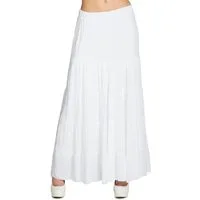 Caspar Faltenrock RO020 langer eleganter Damen Maxi Sommer Rock Maxirock - bodenlang bei ca. 157 cm Körpergröße