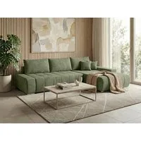 Beautysofa Ecksofa Draco L mit Schlaffunktion, in pflegeleichten Stoffen, Bettkasten