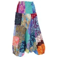 Guru-Shop Relaxhose Sommerliche Aladinhose, Patchwork Pluderhose,.. Ethno Style, alternative Bekleidung