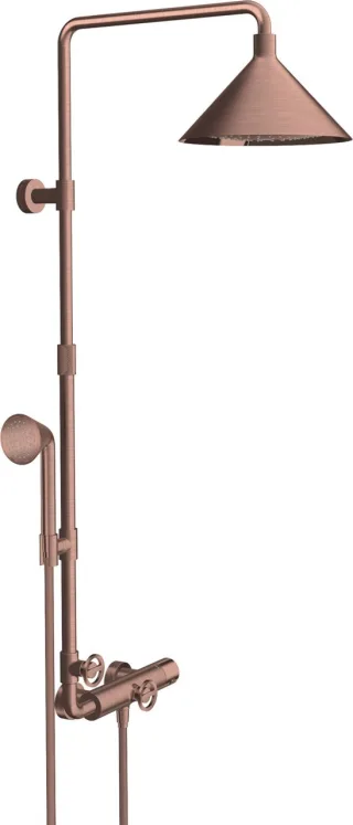 Hansgrohe Showerpipe Axor Front Brushed Red Gold 26020310