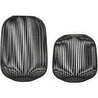 blomus Windlicht -LITO- 2er Set Laterne, Windlicht, Kerzenhalter (SET, 2 St., SIZE M,L), pulverbeschichtete Stahlstreben