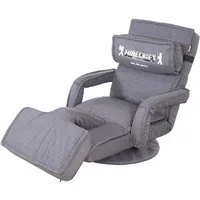 Kindersessel Gaming-Sessel MINECRAFT, Grau, Stoffbezug, Drehbar, Klappbar, Verstellbar, B 62 x H 80 x T 60 cm