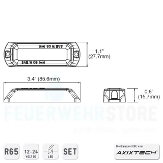 Axixtech Frontblitzerset MS3 R65 blau (ECE-R65)