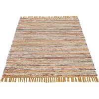 carpetfine Teppich Kelim Chindi, Wendeteppich, rechteckig, Höhe: 6 mm, handgewebt, Fleckerlteppich mit Fransen, auch vielen in Läufergrößen