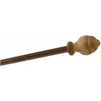 Mirabeau Gardinenstange Gardinenstange Trangé antikbraun, Ø 50 mm, Eisen, Knauf: Mangoholz (mangifera indica), Mangoholz (mangifera indica)