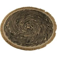 AM Design Platzset Tischset mit Fransen, (Set, 6-St), aus Jute, Ø 38 cm