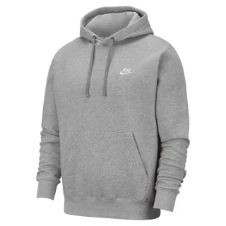 Nike - "Sportswear Club" Kapuzenpullover für Herren/Damen Unisex (Dunkelgrau/Mattiertes Silber/Weiß)