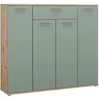 FORTE Kommode Kombikommode, Stauraum, Einlegeböden verstellbar, B/H/T ca.140/120/34 cm, viel Stauraum, PEFC zertifiziert