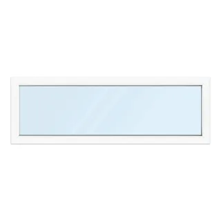 Fenster 180x60 cm, Kunststoff Profil aluplast IDEAL® 4000, Weiß, 1800x600 mm, einteilig festverglast, 2-fach Verglasung, individuell konfigurieren