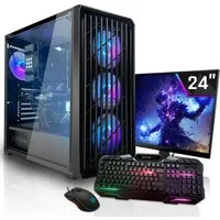 SYSTEMTREFF Basic Gaming-PC-Komplettsystem (24", AMD 5655G 5655G, RX Vega 7, 16 GB RAM, 256 GB SSD)
