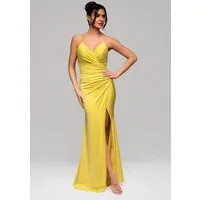 OMBRE Abendkleid Elegantes Abendkleid mit Beinschlitz Beinschlitz