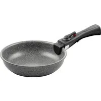 BALLARINI Pfannen-Set Bratpfanne Torre, Aluminium (Set, 2-tlg., 1 abnehmbarer Griff, 1 Bratpfanne), Abnehmbarer Griff, Keramikbeschichtung, Made in Italy, stapelbar